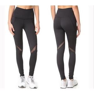 NWOT Splits 59 Women's Black Mesh Mid Rise 7/8 Leggings Pants Size S Solid